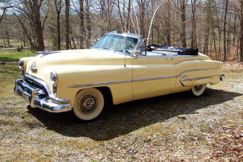 1951 Oldsmobile 98 Deluxe Convertible Coupe front quarter