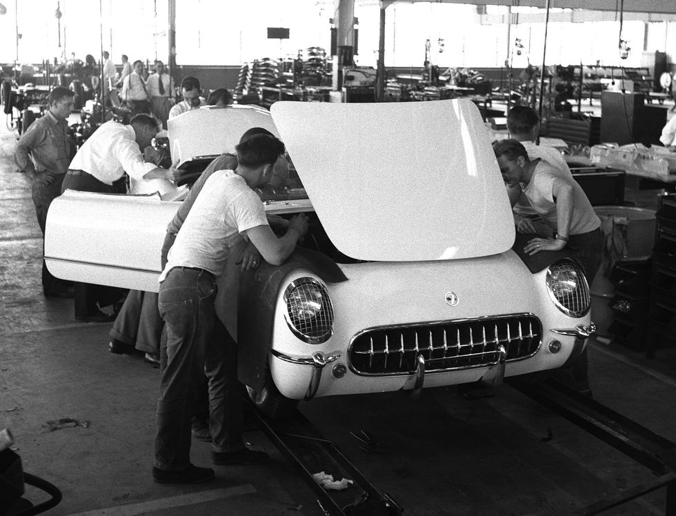 1953 Corvette production in Flint