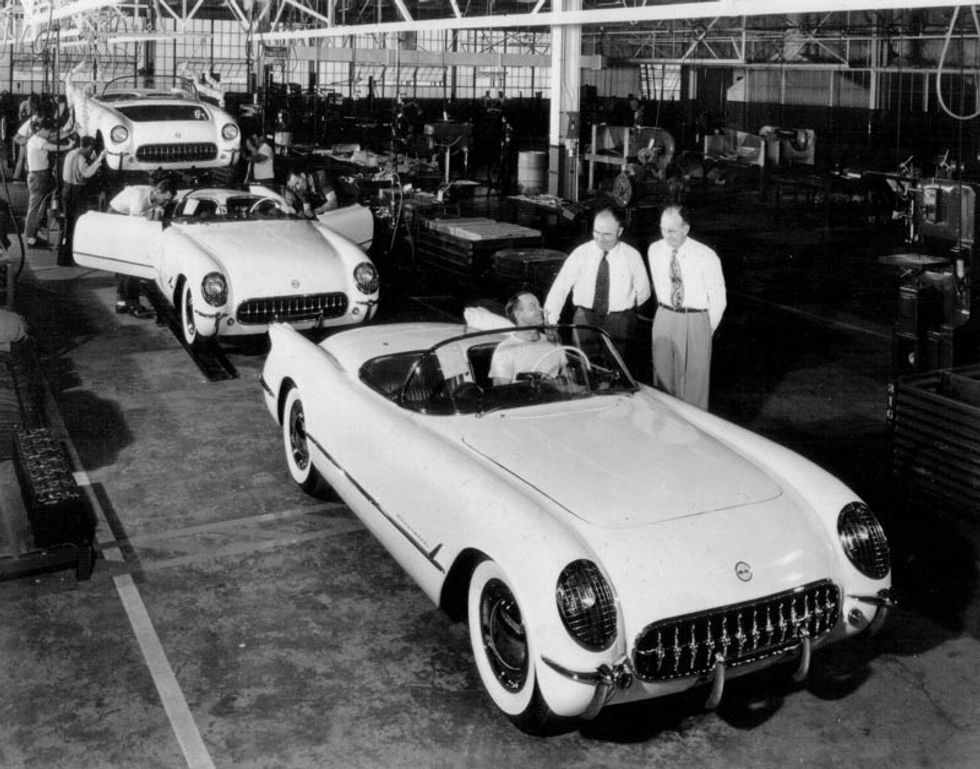 1953 Corvette production in Flint