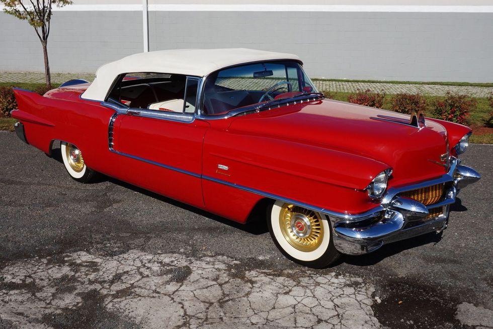 1956 Cadillac Eldorado Biarritz Convertible front quarter, top up