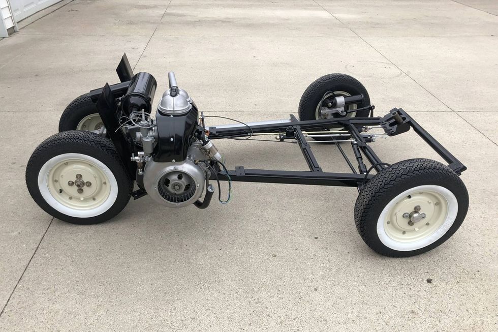 1957 BMW Isetta 300 Convertible bare chassis, freshly restored