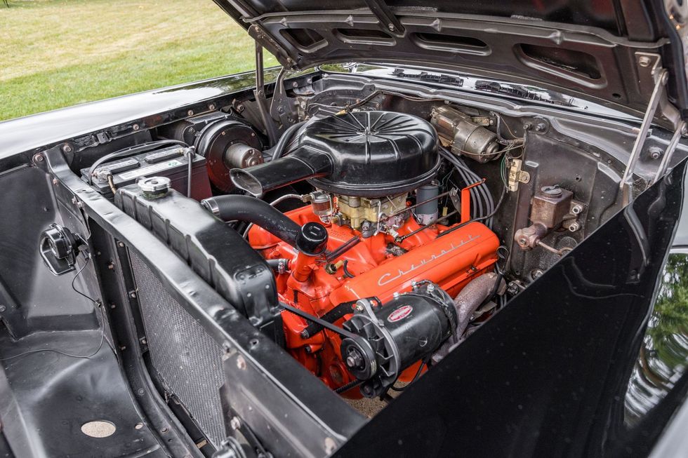1957 Chevrolet Bel Air Sport Coupe engine bay