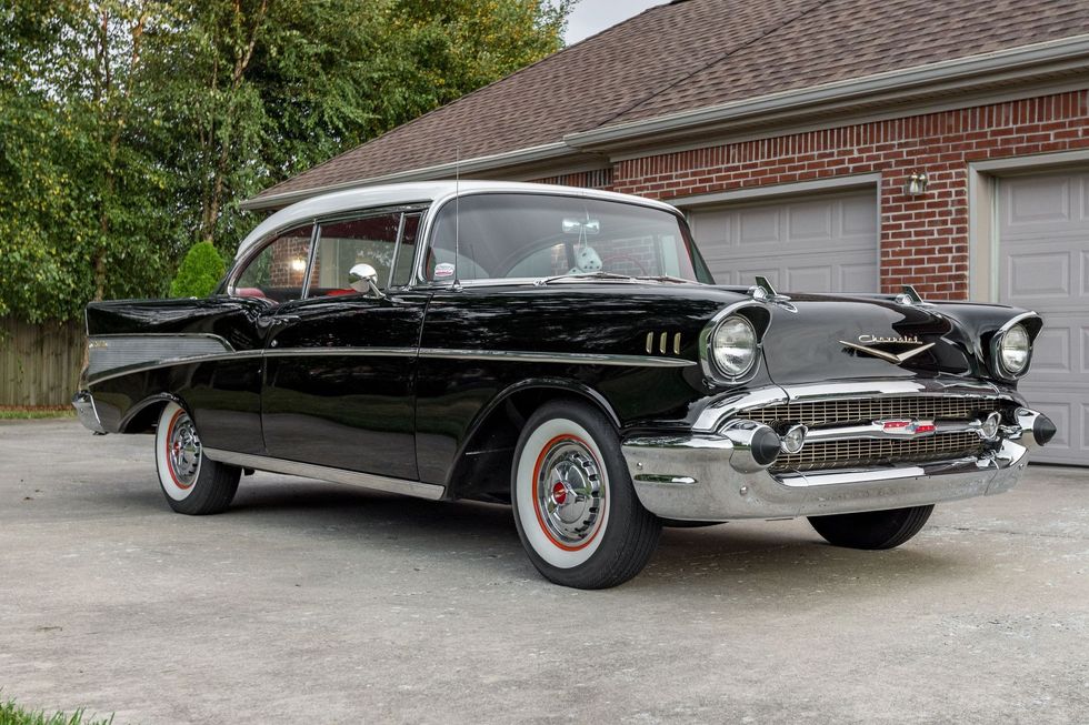 1957 Chevrolet Bel Air Sport Coupe front quarter