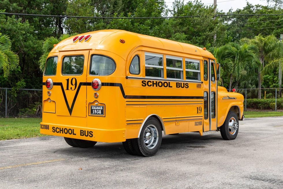 Even With The Original Stovebolt Six 1958 Chevrolet Apache School Bus