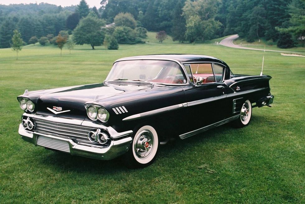 1958 Chevrolet Impala Sport Coupe, front quarter