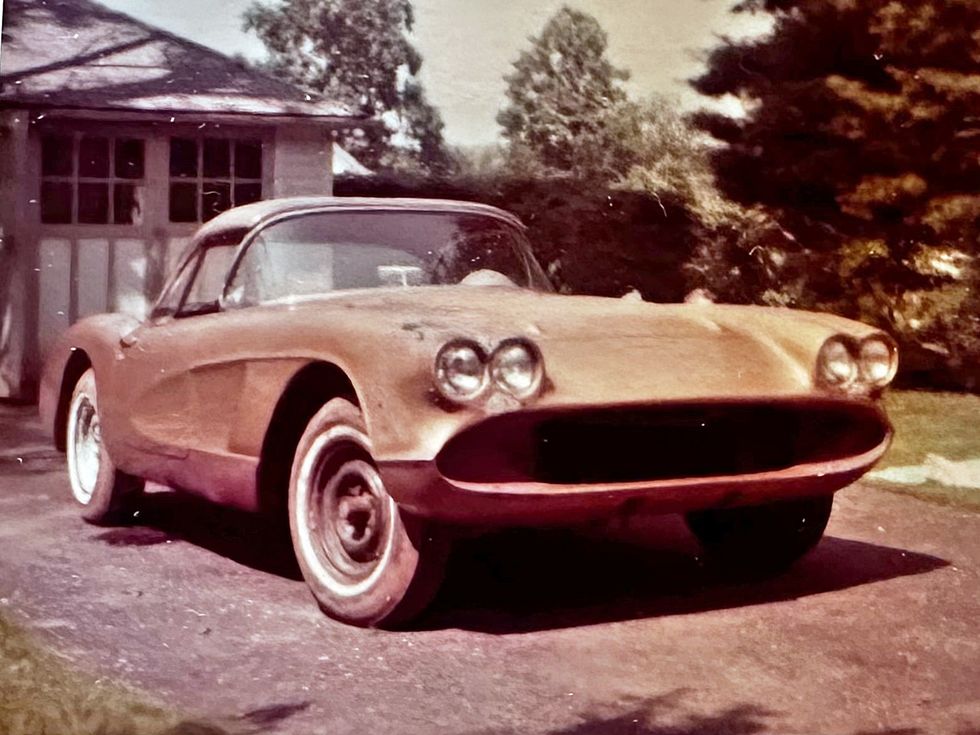 1958 Corvette Barn Find - Period photo of vehicle prior to frame swap