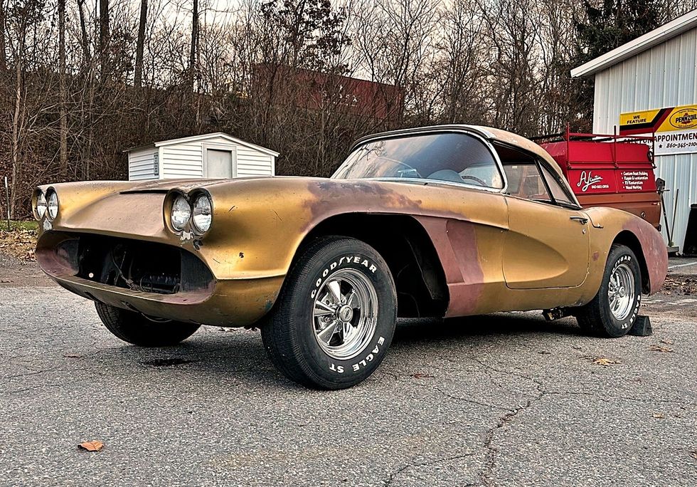 1958 Corvette Barn Find - Post-cleaning on 1958 Corvette Chassis