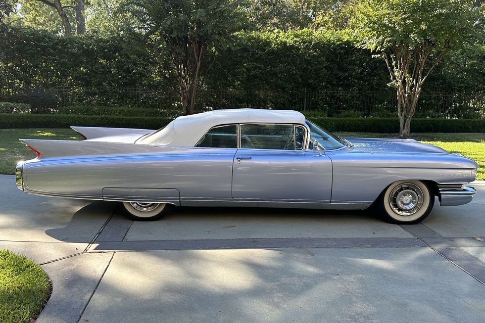 1960 Cadillac Eldorado Biarritz Convertible side view, top up