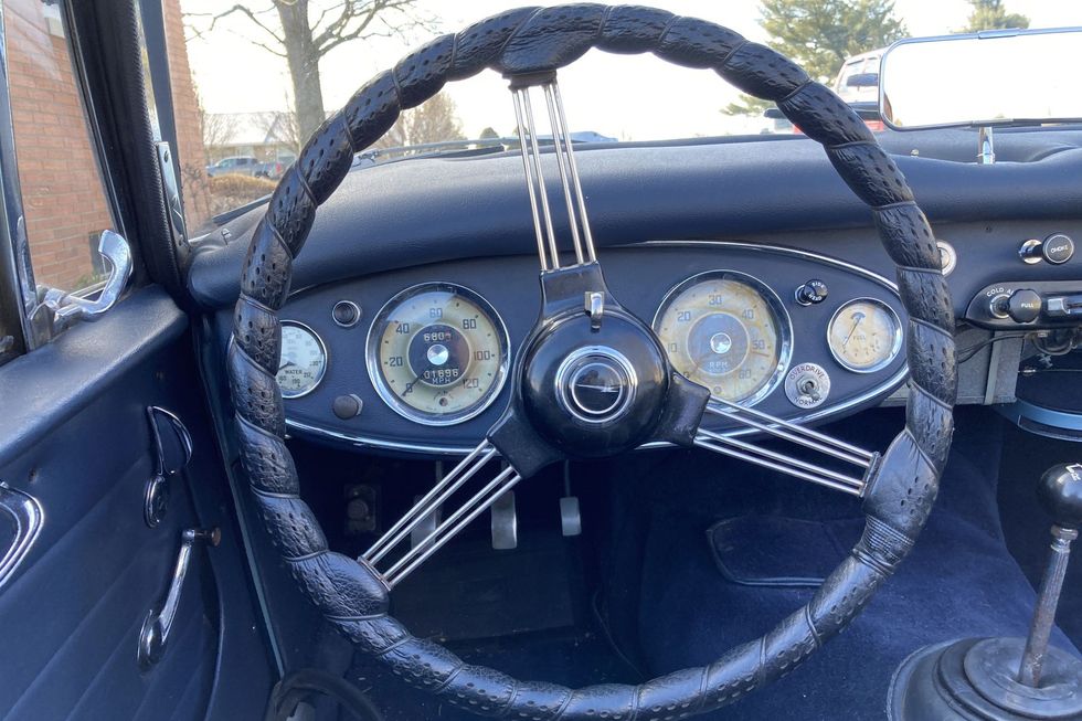 1963 Austin-Healey 3000 Mk II BJ7 Cabriolet, Lenkrad und Anzeigen