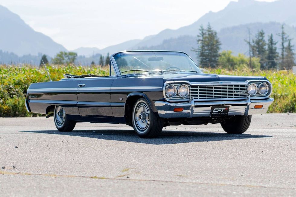 1964 Chevrolet Impala SS Convertible front quarter, top down