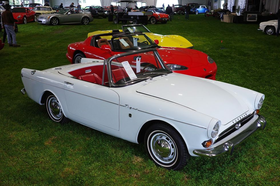 1964 Sunbeam Tiger Mark I, front quarter, top down