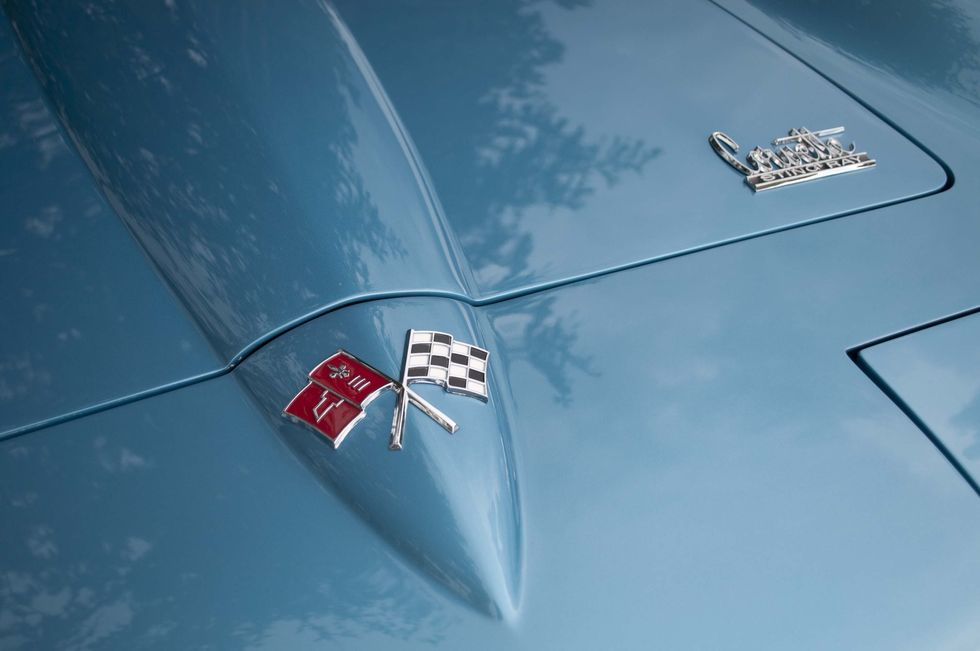 1966 Corvette Front detail and crossed flags