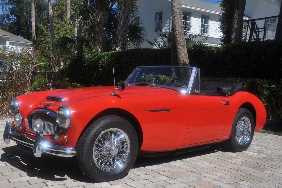 1967 Austin-Healey 3000 Mark III Convertible, front quarter, top down