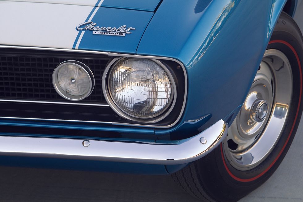 1967 Chevrolet Camaro RPO Z28 - Headlight/header panel close