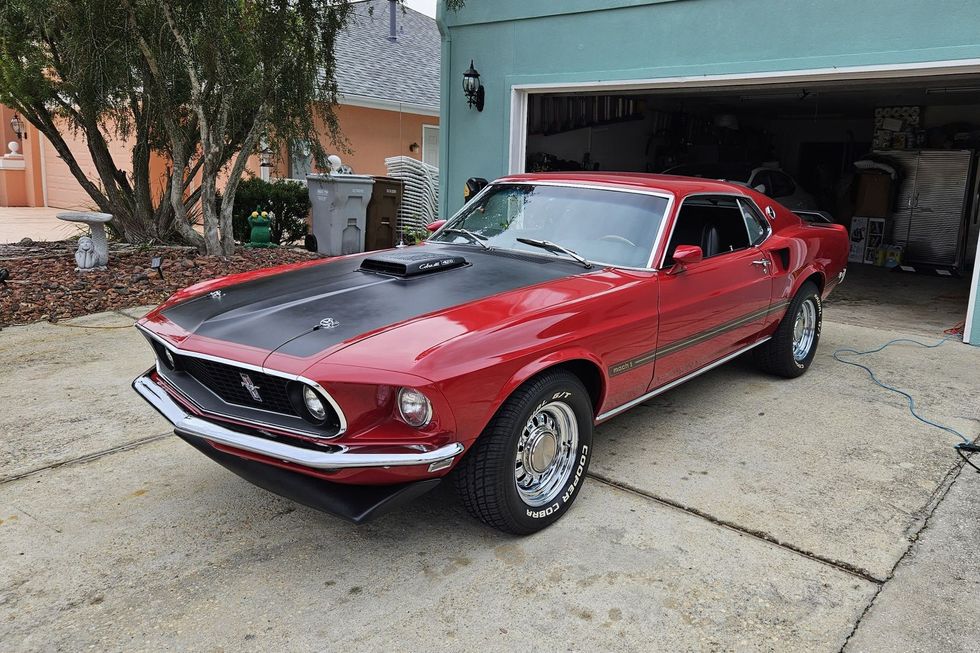 1969 Ford Mustang Mach 1 428 Cobra Jet, vorderes Viertel