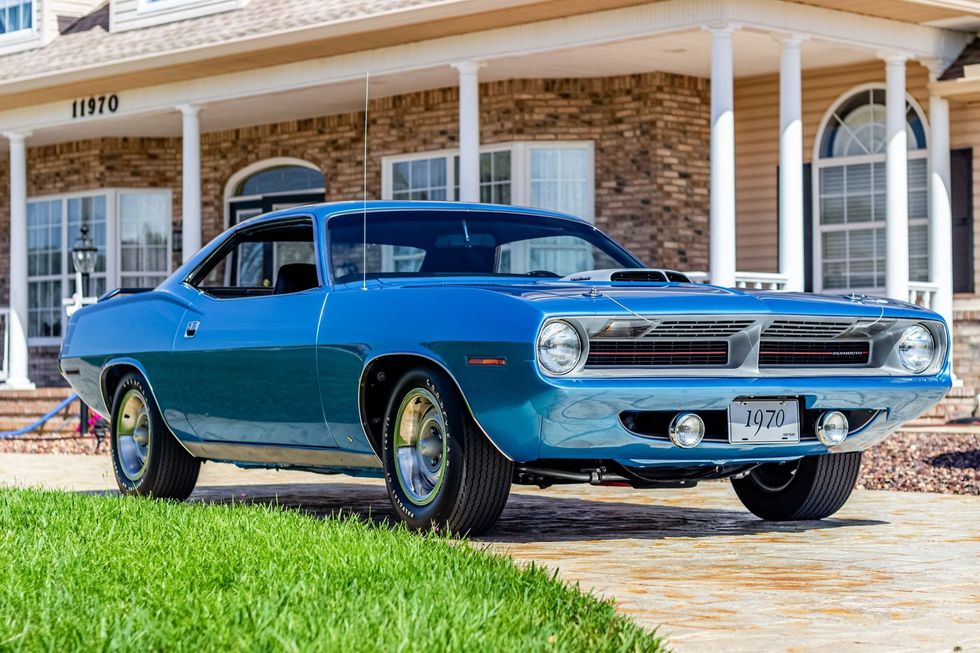 1970 Plymouth \u2018Cuda Hemi front quarter