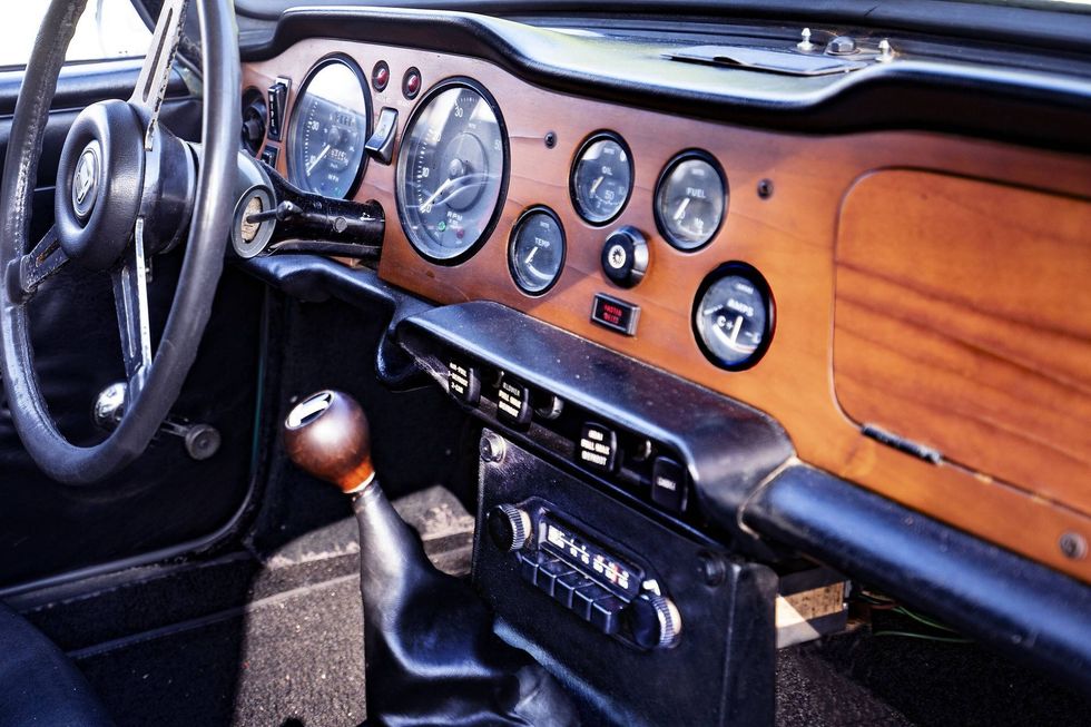 1972 Triumph TR6, Instrumententafel aus Holz