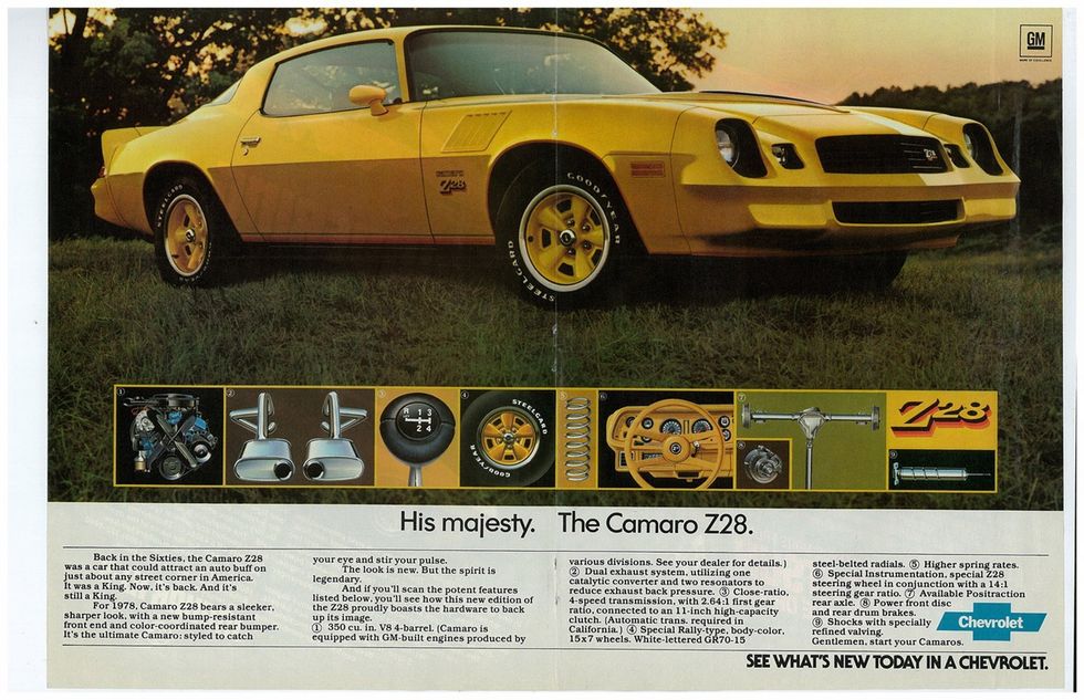 1978 Chevrolet Camaro Z28 - Two-page advertisement