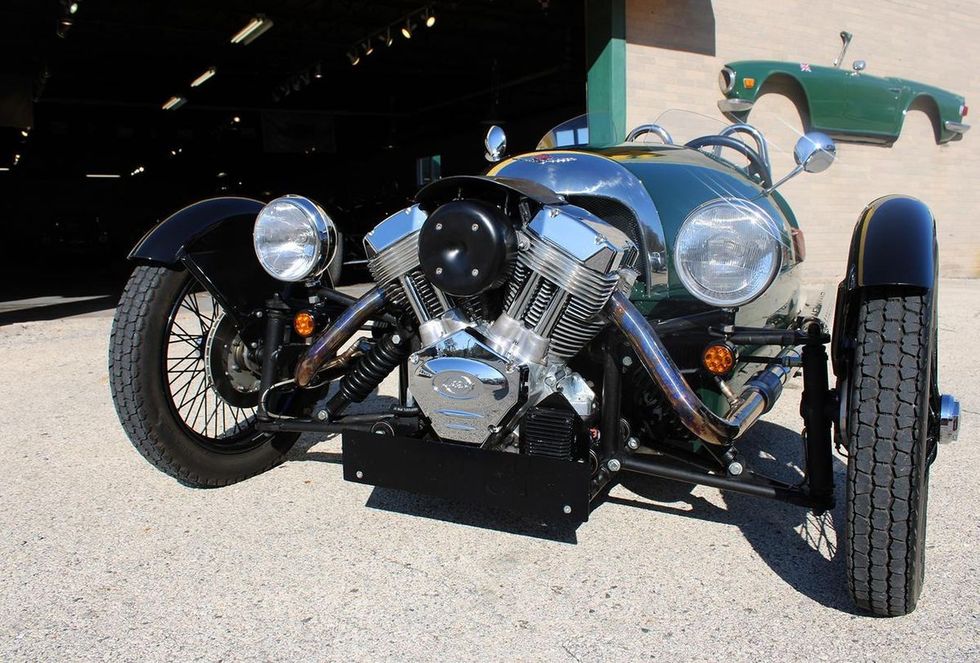 2014 Morgan 3-Wheeler - Front, engine detail
