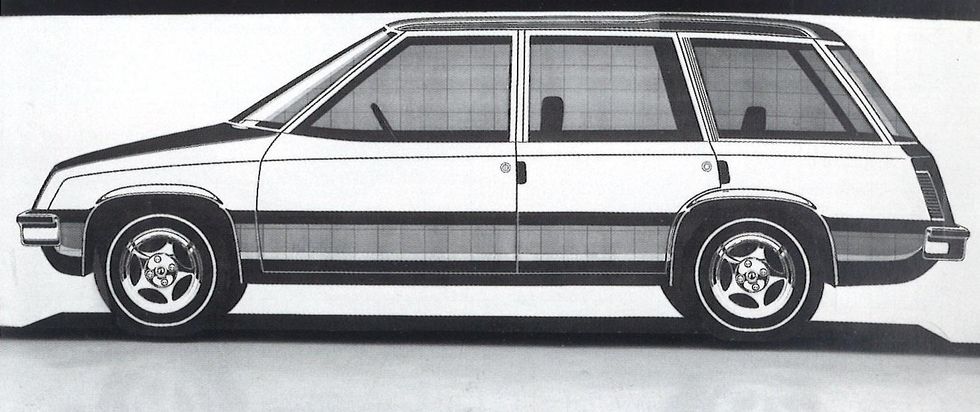 circa 1976 AMC wagon rendering
