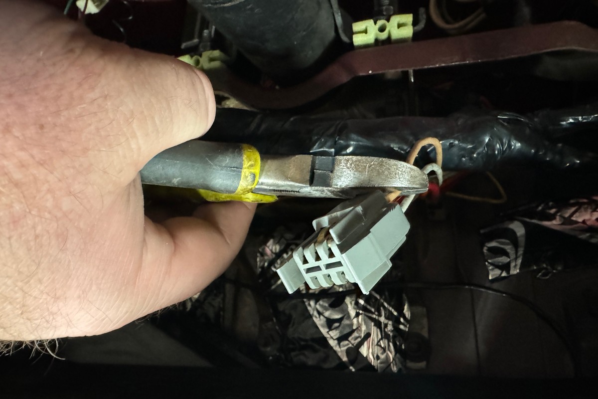 Classic Instruments installation - first wire cut