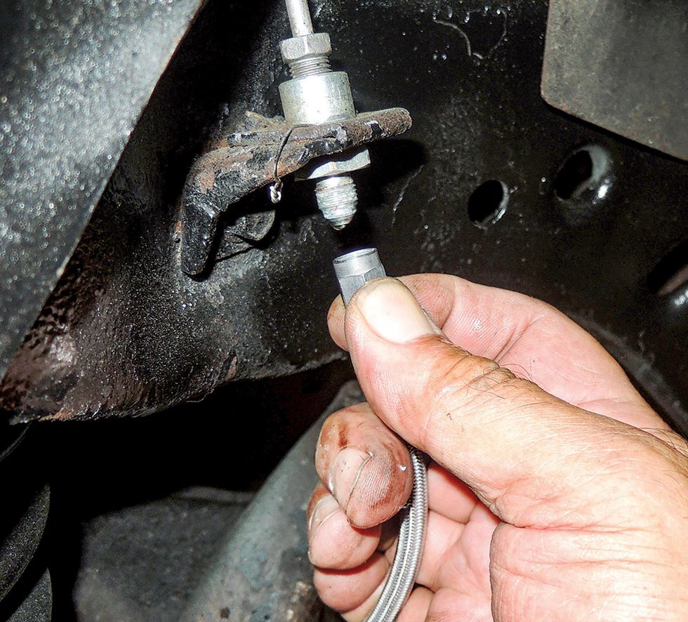 In two hours we had better brakes on our Chevelle with an aluminum caliper swap Hemmings