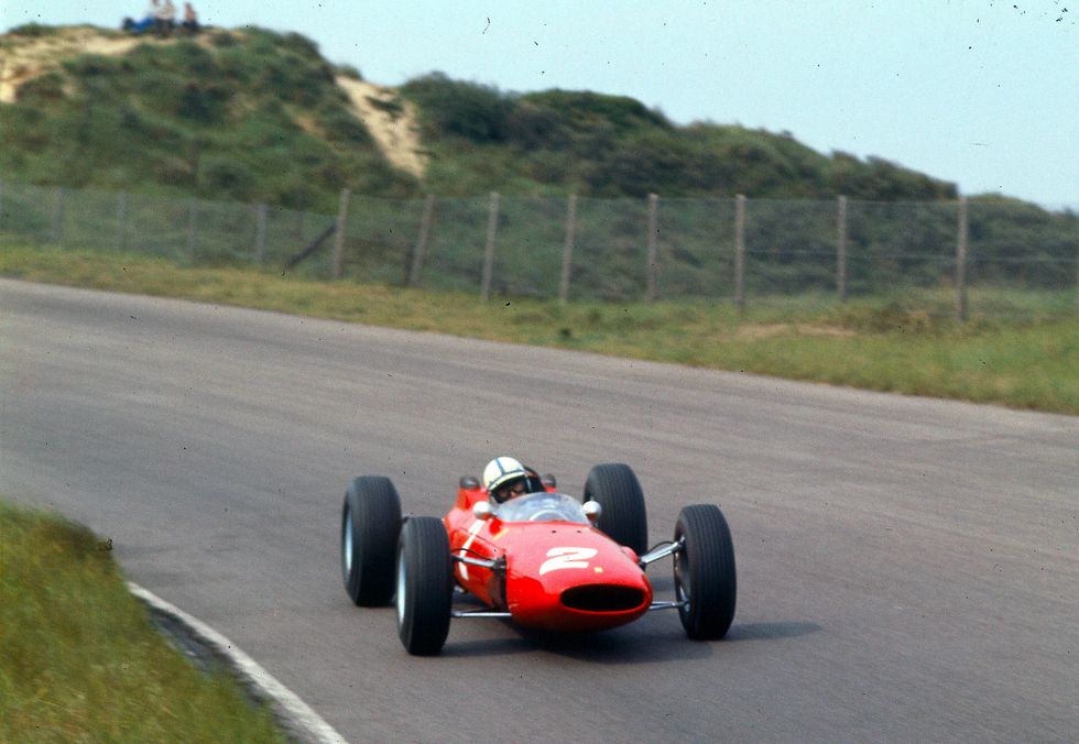 Dutch Grand Prix, Zandvoort, June 1964. Surtees finished second, behind Jim Clark\u2019s Lotus-Climax.