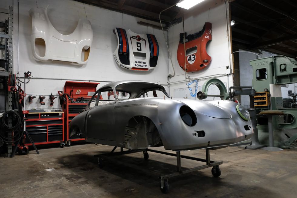 Emory Motorsports - Porsche 356 body on cradle