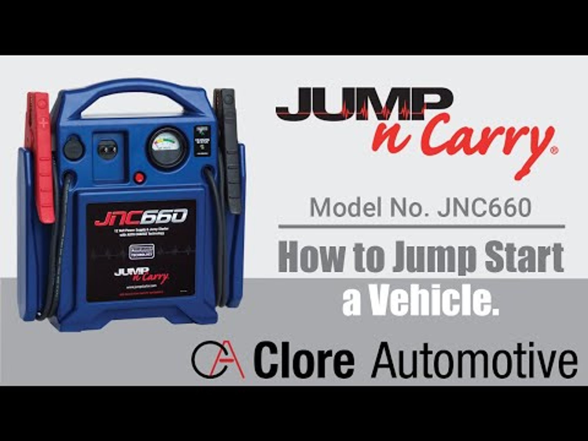 Jump Starting a Vehicle with the JumpNCarry JNC660 12V Jump Starter