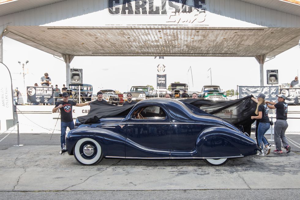 Fall Carlisle 2023 - Teutul Jr. and ACI 1939 Lincoln Zephyr