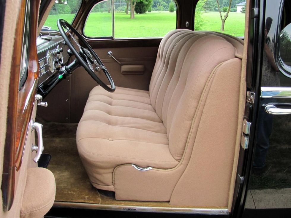front seat 1937 Cadillac Fleetwood Series 75 Town Sedan