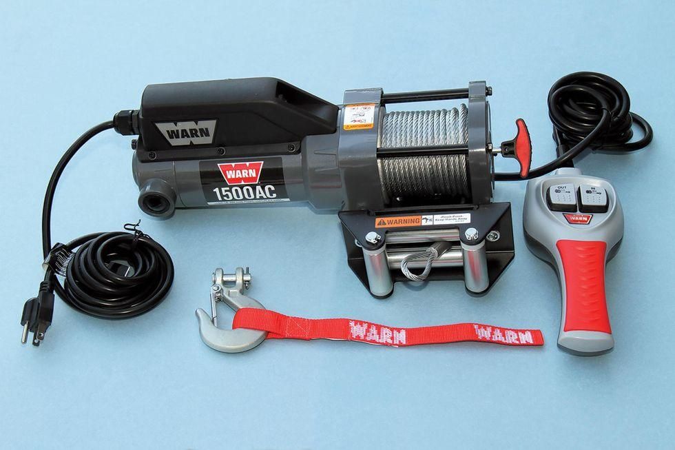 Installing an electric winch in your garage makes moving vehicles easy