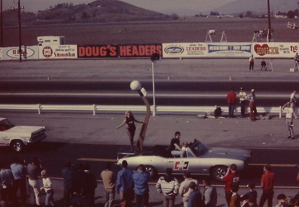 Carspotting: Linda And The Big Shifter At Pomona In 1968