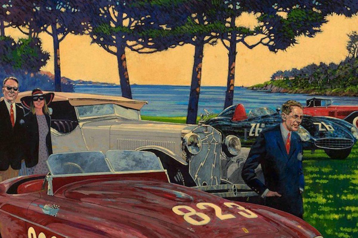 Bentley Boy painting by Stanley Rose - l'art et l'automobile