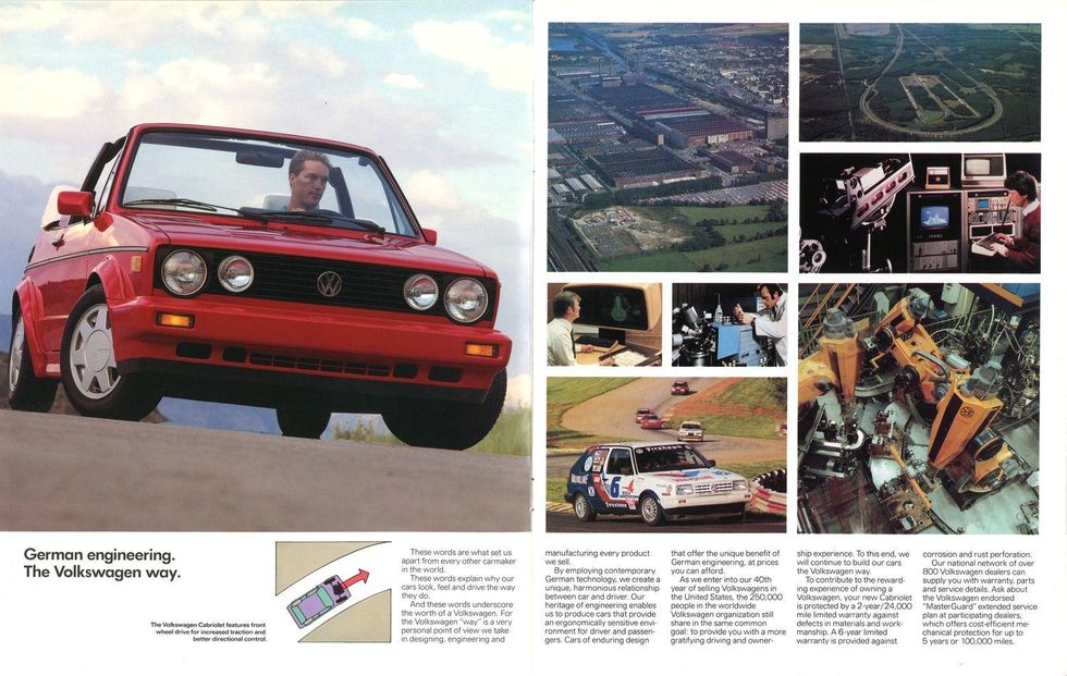 Cabrio-love: 1989 Volkswagen Cabriolet brochure