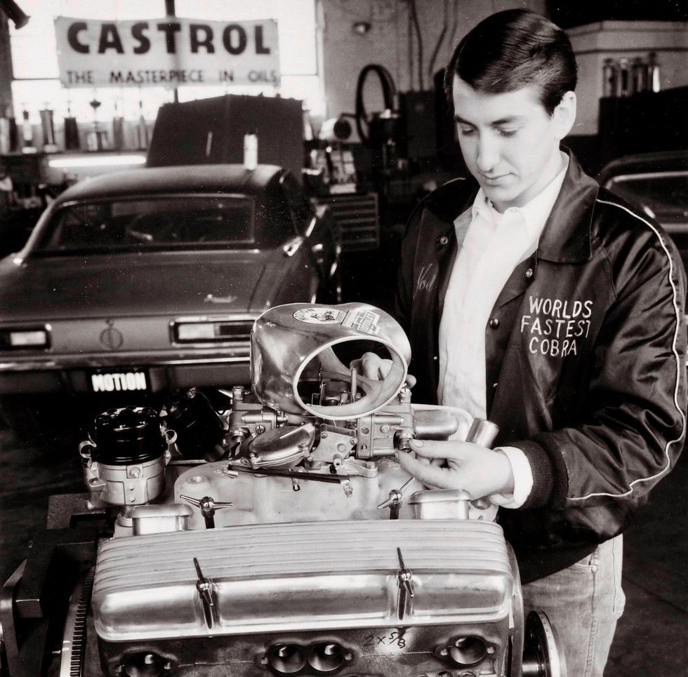 Joel Rosen tuning an engine