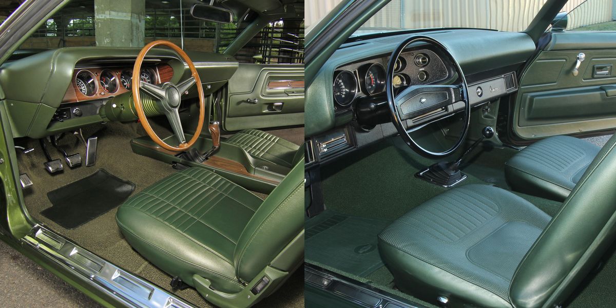 Gut Reaction: 1970 Dodge Challenger R/T versus 1970 Chevrolet Camaro Z28  interiors | Hemmings