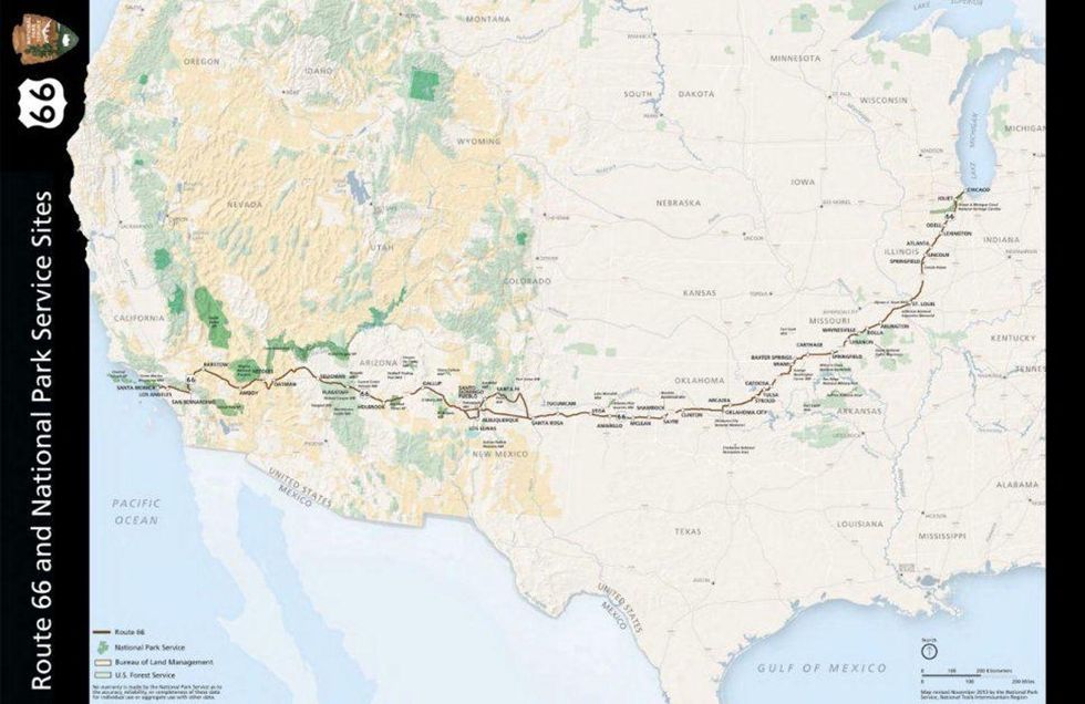 route 66 bike trail map