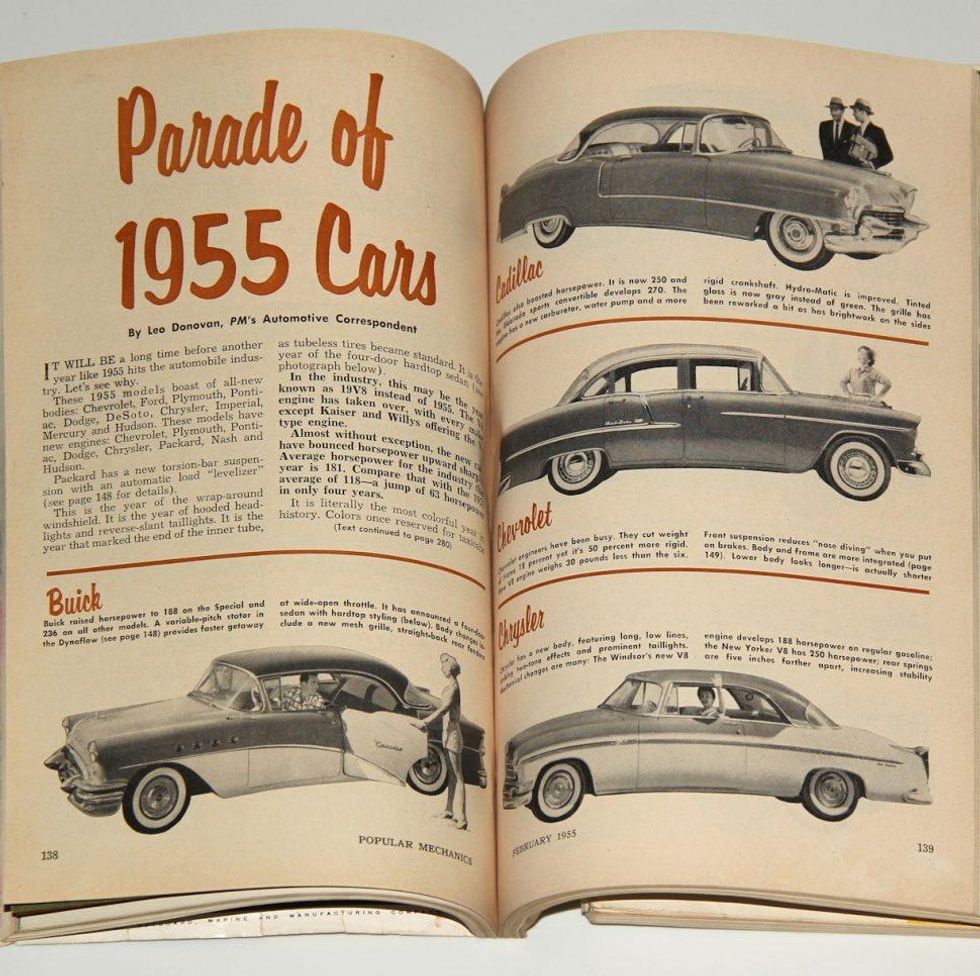 Vintage Popular Mechanics Magazines Provide New Car Reports For 1955