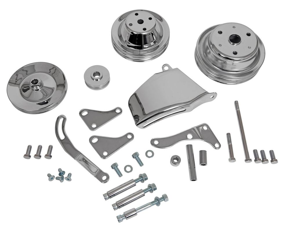 New Products: Small-Block Chevy Pulley Kits, POR-15 Rust Prevention Kit, The Gunihub And Hellephant Shift Knob