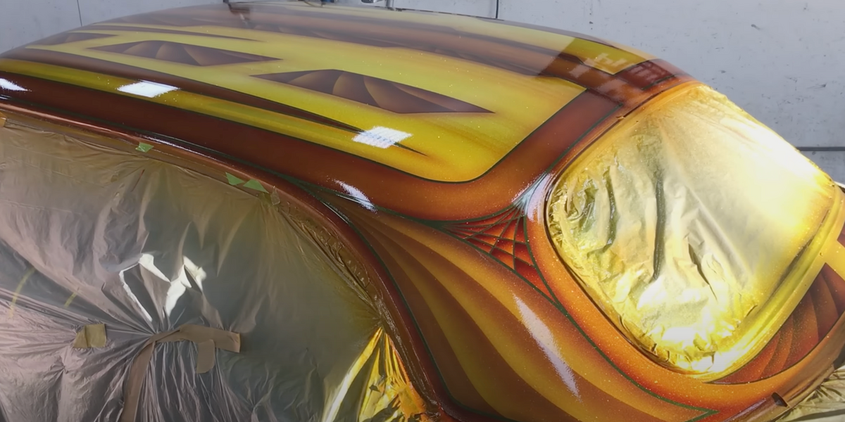 Video: Watch a Classic Custom Car Get a Flaked-Out Panel Painted Roof